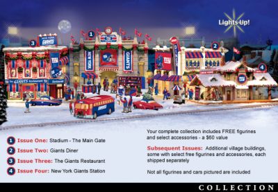 New York Giants Christmas Village Collection