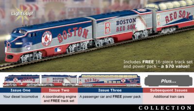 Boston Red Sox Express Major League Baseball Train Collection - Boston Red Sox Major League Baseball Train Set Collection! A Must-have Collectible for the True Red Sox Fan!