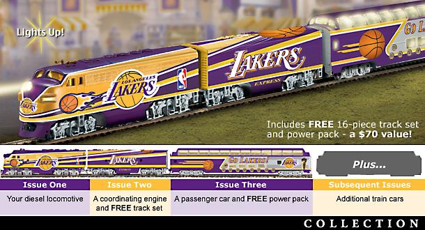 Click here to buy Los Angeles Lakers Express NBA Basketball Train Collection by Hawthorne Village.
