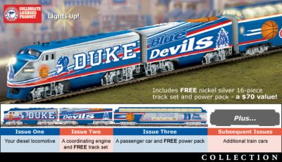 Click here to buy Duke Blue Devils Express NCAA Football Train Collection by Hawthorne Village.