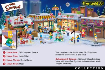 The Simpsons Christmas Village Collection: The Simpsons Christmas Home Decorations - Exclusive First! The Simpsons Christmas Village Collection Invites You to Spend the Holidays in Springfield.