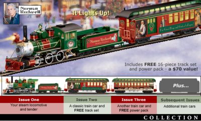 Norman Rockwell Express Holiday Electric Train Collection - All Aboard! Norman Rockwell Collectible Train Set Collection a Unique Christmas Decoration Full of Vintage Holiday Spirit