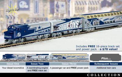 Collectible NFL Football Dallas Cowboys Express Electric Train Collection - Show Your Pride with Exclusive Dallas Cowboys NFL Football Express Electric Train Collection! Official Football Fan Gift!