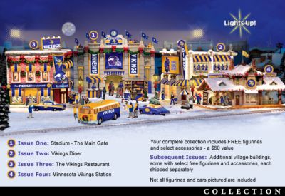Minnesota Vikings Christmas Village Collection