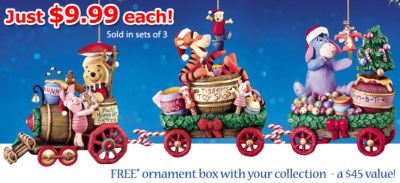 Poohs Honeypot Express Disney Christmas Ornament Collection - All Aboard! Take a Holiday Train Ride with Disneys Winnie the Pooh and Friends Christmas Ornament Collection!