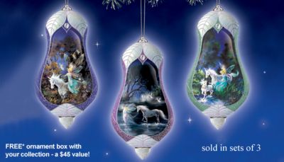Fairyland Christmas Ornament Collection - A First! Fairyland Christmas Ornament Collection by Renowned Fantasy Artist Mimi Jobe - Exclusive!