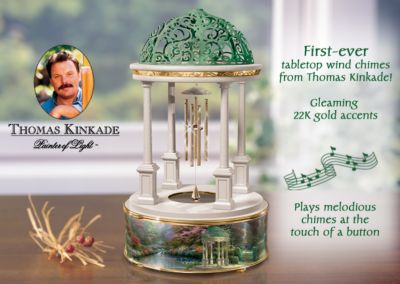 Thomas Kinkade Serenity Chimes Indoor Windchimes - FIRST-EVER Thomas Kinkade Collectible Wind Chimes Welcome You to a Garden of Tranquility! Exclusive Limited Edition!