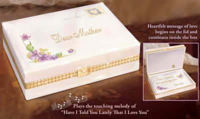 Dear Mother Collectible Porcelain Music Box - Unique Collectible Porcelain Music Box is a Heartfelt Musical Gift for Mom! An Exclusive Limited-edition Treasure!