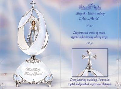 Click here to buy Our Lady Of Lourdes Religious Collectible Musical Egg by Ardleigh Elliott.