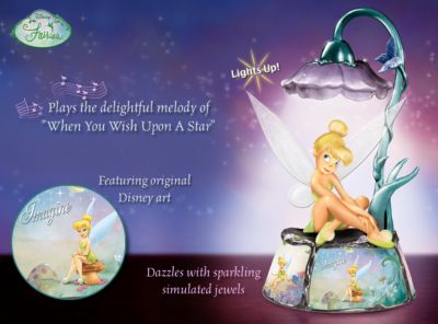 Disney Tinker Bells Magic Musical Table Lamp - Limited-edition Disney Collectible is Ardleigh Elliotts First-ever Tinker Bell Musical Table Lamp!