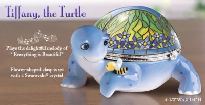 Tiffany, The Turtle Collectible Music Box: Perfect Turtle Lover Gift - Exclusive Collectible Turtle Music Box Inspired by the Classic Style of Louis Comfort Tiffany. An Ardleigh Elliott First!