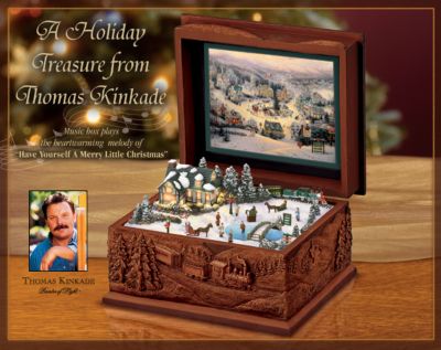 Thomas Kinkade St. Nicholas Circle Music Box - Exclusive Thomas Kinkade Collectible Music Box, a Holiday Treasure Limited Edition in a Wooden, Music Box
