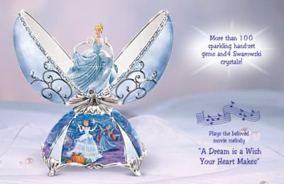 Elegant Cinderella Heirloom Porcelain Peter Carl Faberge-Style Musical Egg - An Ardleigh Elliott First! Peter Carl Faberge-style Musical Egg Celebrates the Magical Beauty of Disney Princess Cinderella!