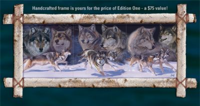 Love Of The Wolf Collector Plate Collection - Wolf Art Collector Plates Lovingly Show the Wolfs Devotion to Its Mate and Pack! Exclusive Collection by Artist Al Agnew!