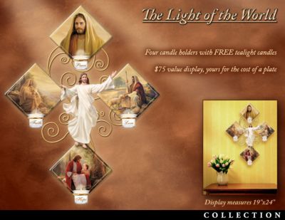 Click here to buy Jesus Christ The Light Of The World Candlelit Quartet Wall... by The Bradford Exchange.