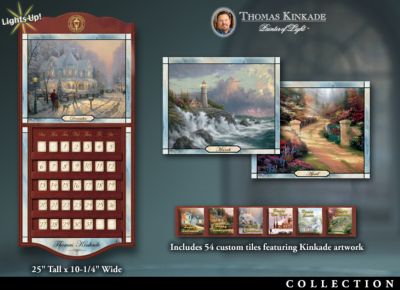 Thomas Kinkade Wooden Seasonal Perpetual Calendar: Illuminated Seasons Of Light - Limited-edition Thomas Kinkade Wooden Seasonal Perpetual Calendar! Exclusive Decorative Wall Calendar with Stained-Glass Art!