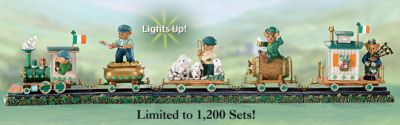 Faithful Fuzzies Irish Shamrock Express Train - Exclusive Irish Shamrock Express Collector Train Figurines, an Irish Teddy Bear Collectible, Edition Limited to 1200 Sets