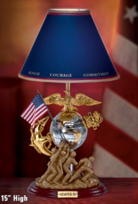 The Hamilton Collection USMC Esprit De Corps Lamp