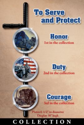 The Bradford Exchange Mark Manwaring To Serve And Protect Police Tribute Plate Collection
