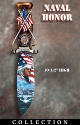 The Bradford Exchange Spirit Of Courage U.S. Navy Tribute Collectible Knife Replica Collection