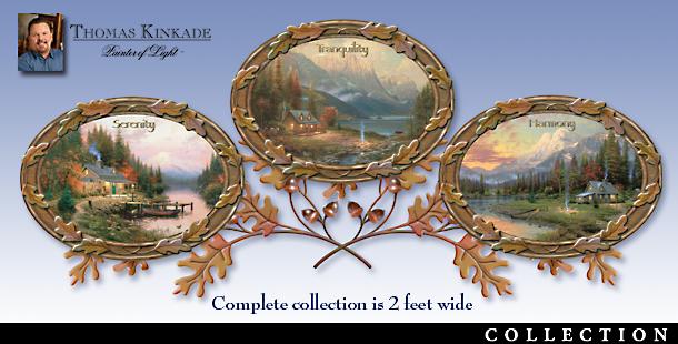 Thomas Kinkade End Of A Perfect Day Scenic Outdoor Nature Art Wall Decor Collection - Exclusive Limited-edition Thomas Kinkade Wall Decor Collection with Leafy Display! Scenic Outdoor Nature Art Masterpiece