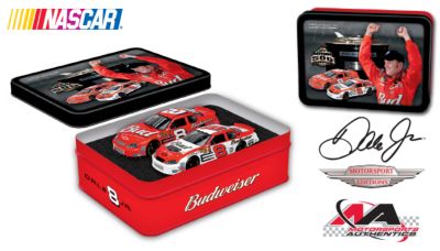 Dale Earnhardt, Jr. 2004 Daytona 500 Win Diecast Replicas Tin Set - Collectible 1:64 Scale Dale Earnhardt, Jr. Diecast Car Replicas Celebrate His Amazing Victory at the 2004 Daytona 500