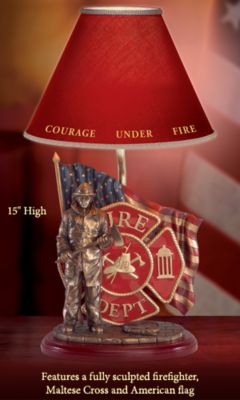 Click here to buy Courage Under Fire Firefighter Tribute Table Lamp by The Hamilton Collection.