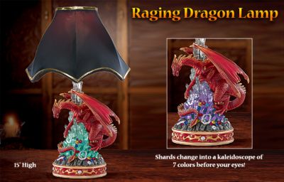 The Raging Red Dragon Collectible Lamp - Exclusive Red Dragon Art Lamp a First-of-its-Kind Limited-edition Fantasy Collectible! Makes Unique Home Decor for Any Room