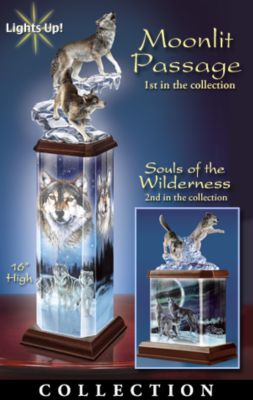 Click here to buy Illuminations Of The Wild Collectible Wolf Art Tabletop... by The Bradford Exchange.