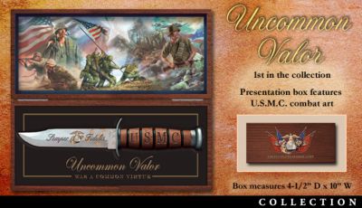 United States Marine Corps (USMC) K-Bar Knife Collectible Replica Collection: USMC Gift - Uncommon Valor! Exclusive Marine Corps K-Bar Knife Replica Collection Includes Presentation Boxes with USMC Combat Art!