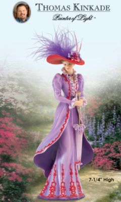 The Hamilton Collection Thomas Kinkade Tea At Three Stylish Woman Figurine