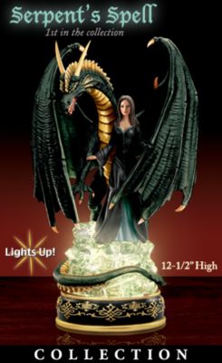 The Bradford Exchange Dark Companions Enchantress And Dragon Figurine Collection: Fantasy Art Collectibles