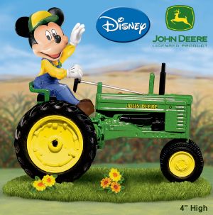 The Hamilton Collection Farm Magic Mickey Mouse and John Deere Tractor Figurine
