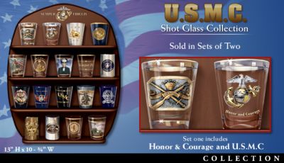 Click here to buy U.S.M.C. Shot Glass Collection by The Bradford Exchange.