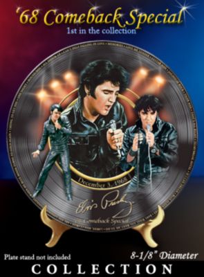 Click here to buy Elvis' 40th Anniversary Celebration Record-Shaped Porcelain... by The Bradford Exchange.