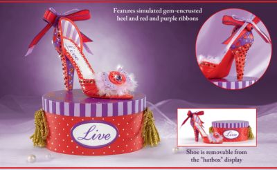 Miniature Collectible Red Shoe Figurine: Live - Step into Style with an Exclusive Miniature Collectible Red Shoe Figurine! Handcrafted Limited-edition Market First!