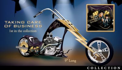 Elvis Presley Chopper Figurine Collection - Dream Machines! Exclusive Elvis Presley&reg; Figurine Collection Features Motorcycles with Famous Elvis&reg; Images!