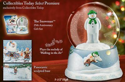 Raymond Briggs The Snowman Musical Snowglobe and DVD Gift Set - The Snowman Christmas Set! Market First Christmas Snowglobe and DVD Celebrate Raymond Briggs Classic Film!