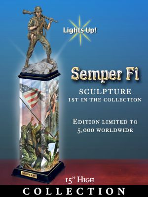 The Bradford Exchange United States Marine Corps Sculpture Collection: The Lights Of USMC