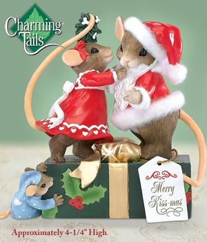 Charming Tails Merry Kiss-mas Figurine