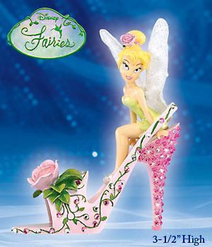 Click here to buy Disney Tinker Bell Rose Petal Pixie Collectible Shoe... by The Hamilton Collection.