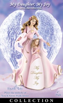 Click here to buy Daughter's Crystal-Winged Musical Angel Figurine Collection by The Bradford Exchange.