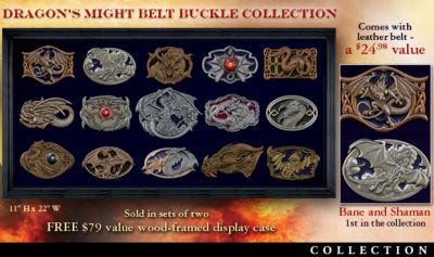 Dragon's Might Fantasy Art Belt Buckle Collection