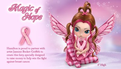 Click here to buy Breast Cancer Support Fairy Figurine by The Hamilton Collection.