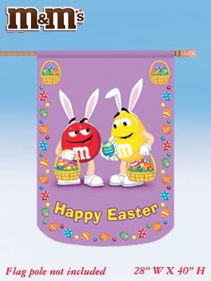 Click here to buy M&M'S Characters Happy Easter Flag by The Hamilton Collection.