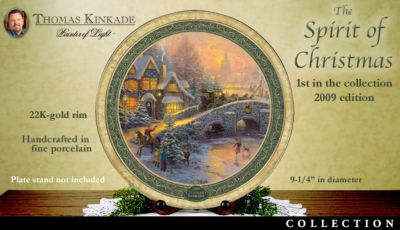 Thomas Kinkade Cherished Christmas Memories Annual Collector Plate Collection - Exclusive Thomas Kinkade Annual Collector Plate Collection Brings Cherished Christmas Memories to Your Home Each Year!