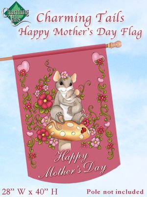 The Hamilton Collection Charming Tails Happy Mother's Day Flag