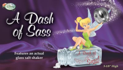 A Dash Of Sass Disney Tinker Bell Figurine - Disney Tinker Bell Figurine Shows Tink Admiring Herself in the Lid of a REAL Salt Shaker! First-Ever from Hamilton Collection