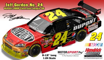 Click here to buy Jeff Gordon No. 24 DuPont 2009 Chevrolet Impala SS... by The Hamilton Collection.