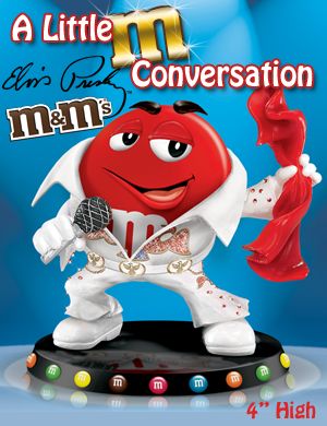 The Hamilton Collection Elvis Presley Tribute M&M'S Characters Figurine: A Little M Conversation